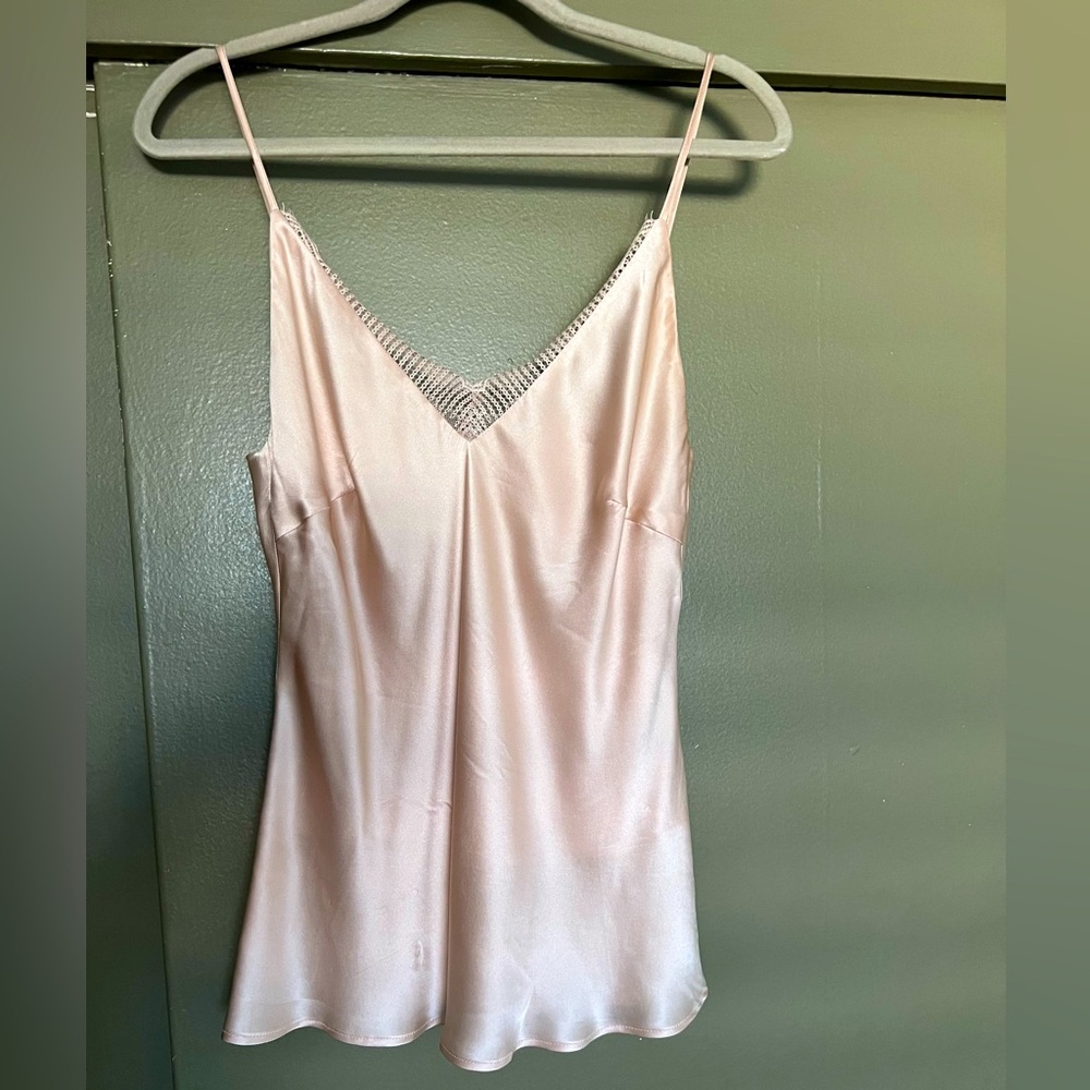 Gold Hawk pink lines silk cami S